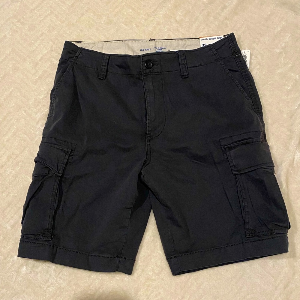 Old Navy Mens Cargo shorts, dark gray, 32